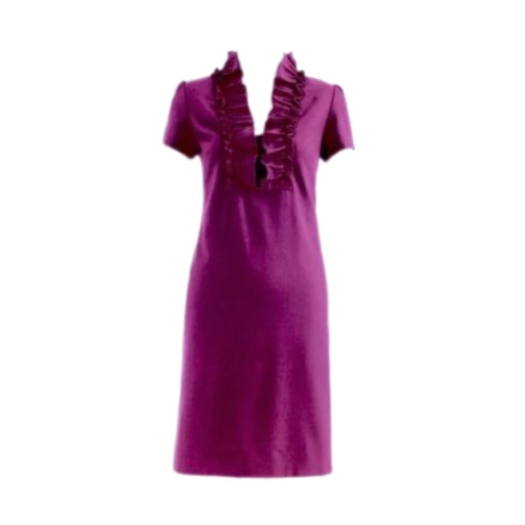 👗NEW 2 JCrew short wool dress work formal purple Cotton Small Warm - Picture 1 of 3